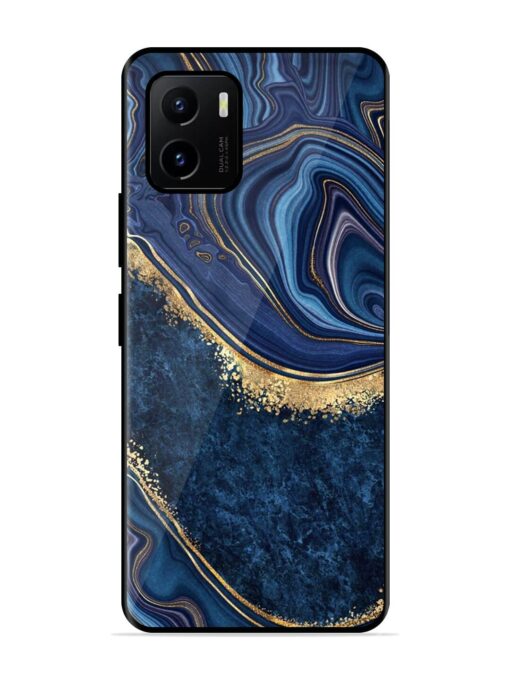 Abstract Background Blue Glossy Metal TPU Phone Cover for Vivo Y15S Zapvi