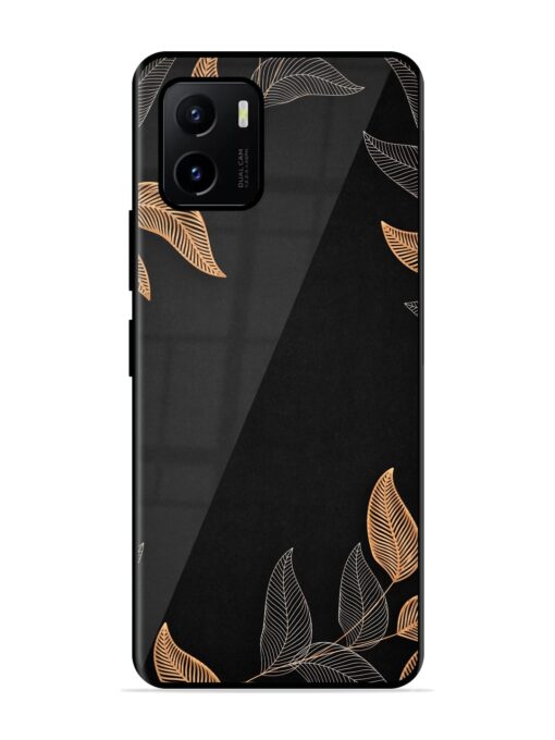 Foliage Art Glossy Metal Phone Cover for Vivo Y15S