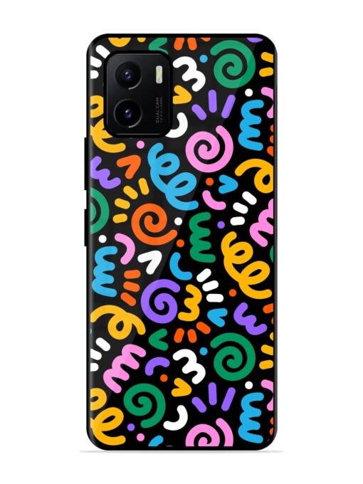 Colorful Seamless Vector Glossy Metal Phone Cover for Vivo Y15S Zapvi