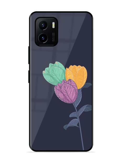 Flower Vector Glossy Metal Phone Cover for Vivo Y15S Zapvi