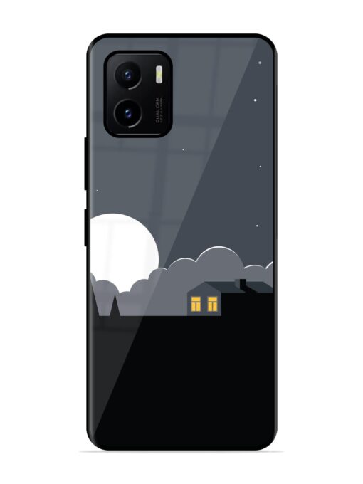 Full Moon Vector Art Glossy Metal Phone Cover for Vivo Y15S Zapvi