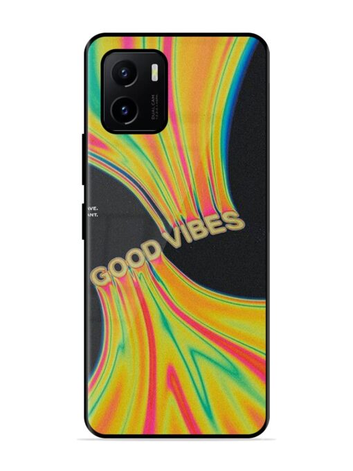 Good Vibes Glossy Metal Phone Cover for Vivo Y15S