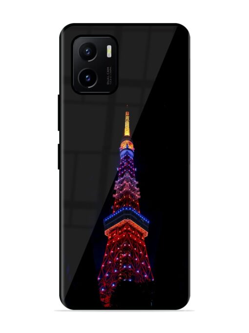 Eiffel Tower Night View Glossy Metal Phone Cover for Vivo Y15S Zapvi