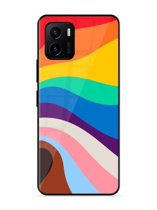 Minimal Pride Art Glossy Metal Phone Cover for Vivo Y15S Zapvi