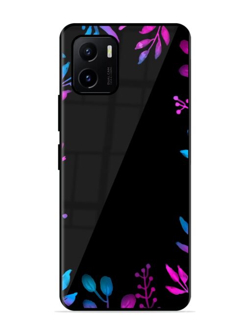 Flower Pattern Watercolor Glossy Metal Phone Cover for Vivo Y15S Zapvi