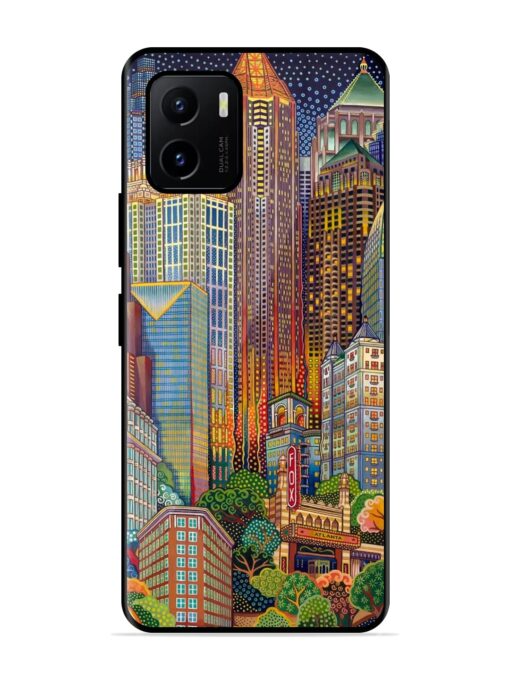 Cityscapes Art Glossy Metal Phone Cover for Vivo Y15S Zapvi