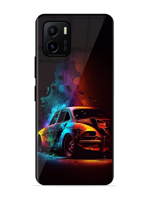 High Classic Car Art Glossy Metal Phone Cover for Vivo Y15S Zapvi