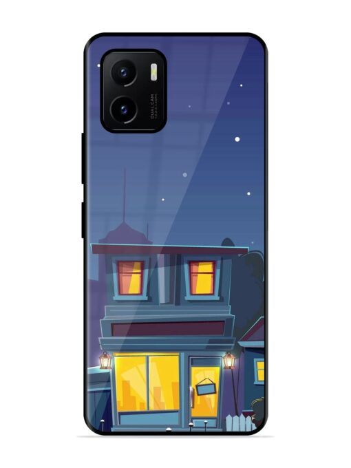 Vector Night House Glossy Metal Phone Cover for Vivo Y15S Zapvi