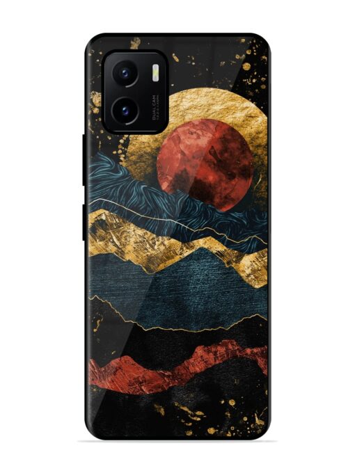 Gold Painting View Glossy Metal Phone Cover for Vivo Y15S Zapvi