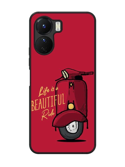 Life Is Beautiful Rides Glossy Metal Phone Cover for Vivo Y16 Zapvi