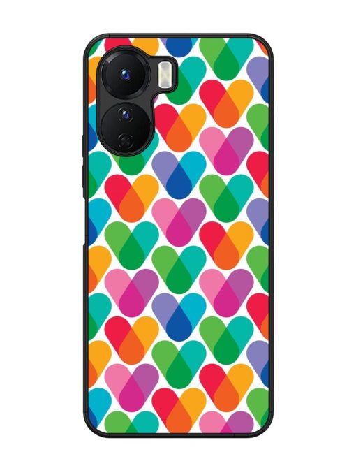 Overlapping Colors Colorful Glossy Metal TPU Phone Cover for Vivo Y16