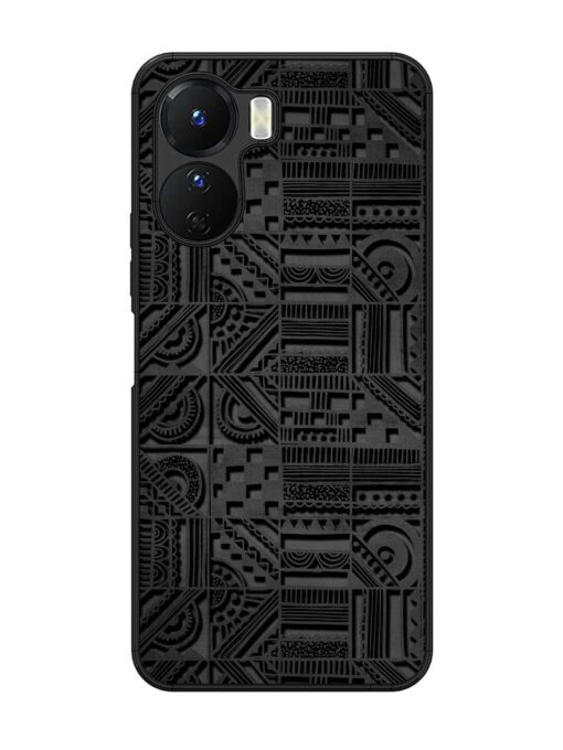 Seamless Pattern Glossy Metal Phone Cover for Vivo Y16