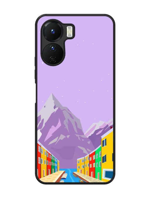 Venice City Illustration Glossy Metal Phone Cover for Vivo Y16