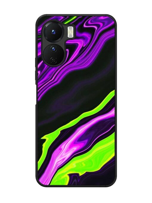 Bright Fluid Violet Glossy Metal Phone Cover for Vivo Y16 Zapvi