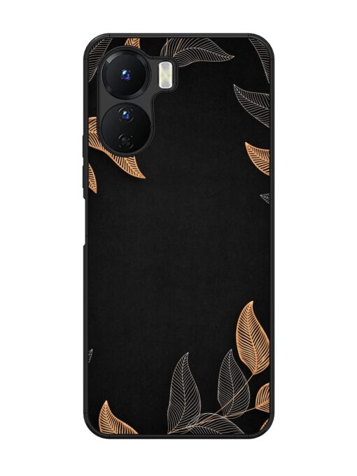 Foliage Art Glossy Metal Phone Cover for Vivo Y16 Zapvi