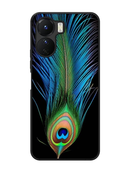 Peacock Feather Glossy Metal TPU Phone Cover for Vivo Y16