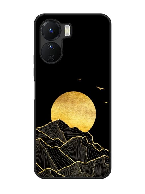 Golden Sunrise Glossy Metal Phone Cover for Vivo Y16 Zapvi