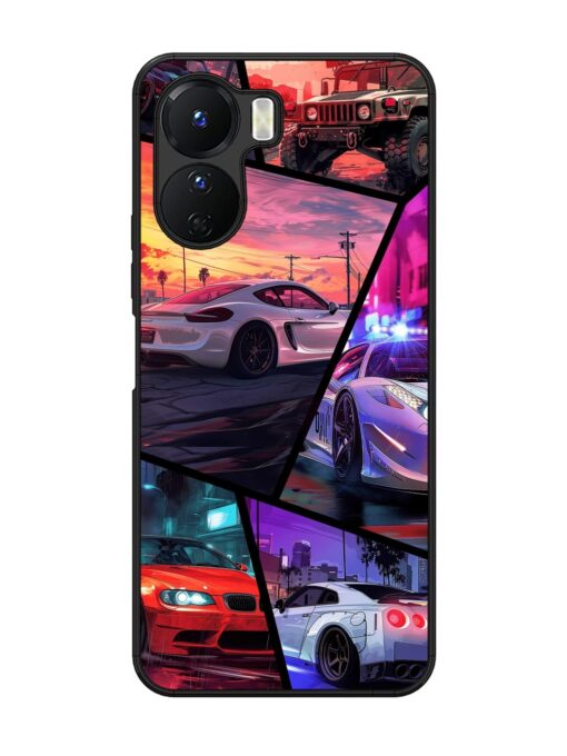 Ride In Pixels Glossy Metal Phone Cover for Vivo Y16