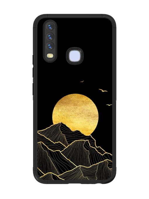 Golden Sunrise Glossy Metal Phone Cover for Vivo Y17 Zapvi