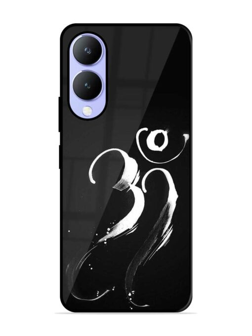 Om Logo Glossy Metal Phone Cover for Vivo Y17S