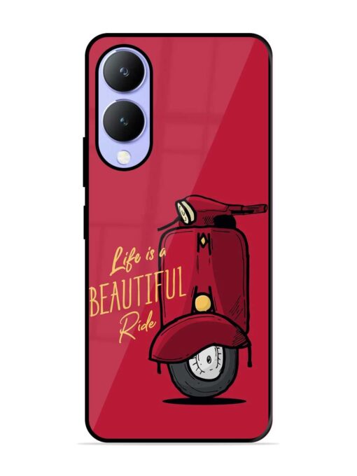 Life Is Beautiful Rides Glossy Metal Phone Cover for Vivo Y17S Zapvi