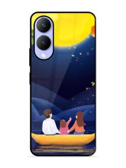 Happy Family And Beautiful View Glossy Metal Phone Cover for Vivo Y17S