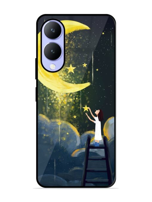 Moonlight Healing Night Illustration Glossy Metal TPU Phone Cover for Vivo Y17S