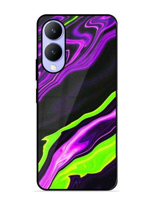 Bright Fluid Violet Glossy Metal Phone Cover for Vivo Y17S