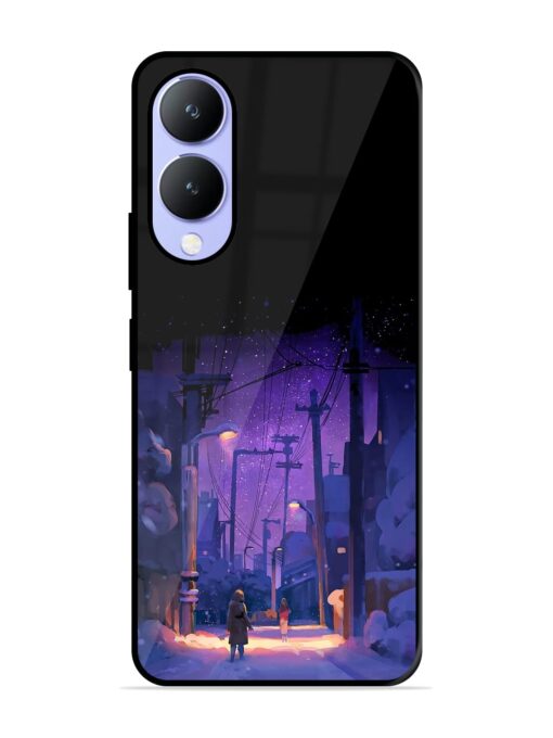 Winter Anime Art Glossy Metal Phone Cover for Vivo Y17S