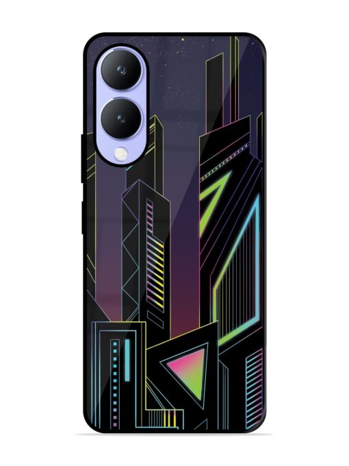 Neon Dreamscape Glossy Metal Phone Cover for Vivo Y17S