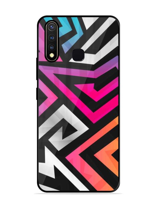 Rainbow Seamless Glossy Metal Phone Cover for Vivo Y19 Zapvi