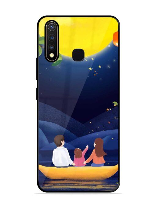 Happy Family And Beautiful View Glossy Metal Phone Cover for Vivo Y19 Zapvi