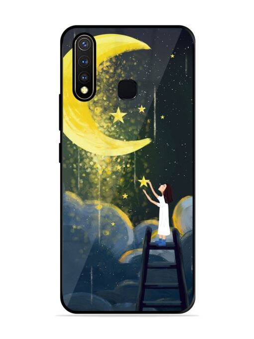 Moonlight Healing Night Illustration Glossy Metal TPU Phone Cover for Vivo Y19 Zapvi