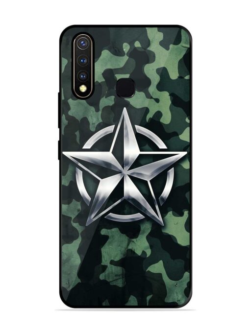 Indian Army Star Design Glossy Metal Phone Cover for Vivo Y19 Zapvi