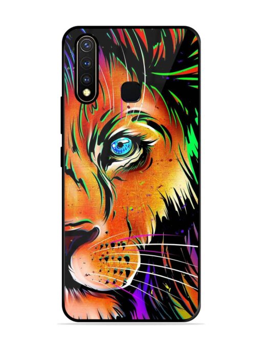 Colorful Lion Design Glossy Metal TPU Phone Cover for Vivo Y19 Zapvi