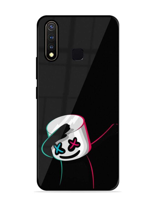 Black Marshmallow Glossy Metal Phone Cover for Vivo Y19 Zapvi