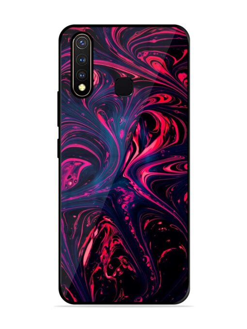 Abstract Background Glossy Metal Phone Cover for Vivo Y19 Zapvi