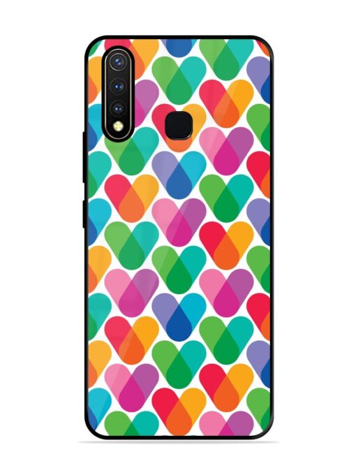 Overlapping Colors Colorful Glossy Metal TPU Phone Cover for Vivo Y19 Zapvi