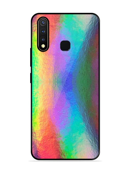 Colorful Holographic Background Glossy Metal TPU Phone Cover for Vivo Y19 Zapvi