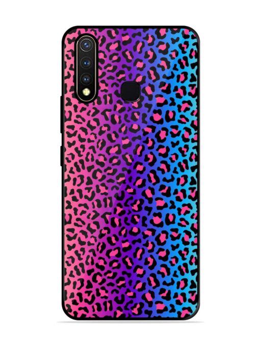 Colorful Leopard Seamless Glossy Metal Phone Cover for Vivo Y19 Zapvi