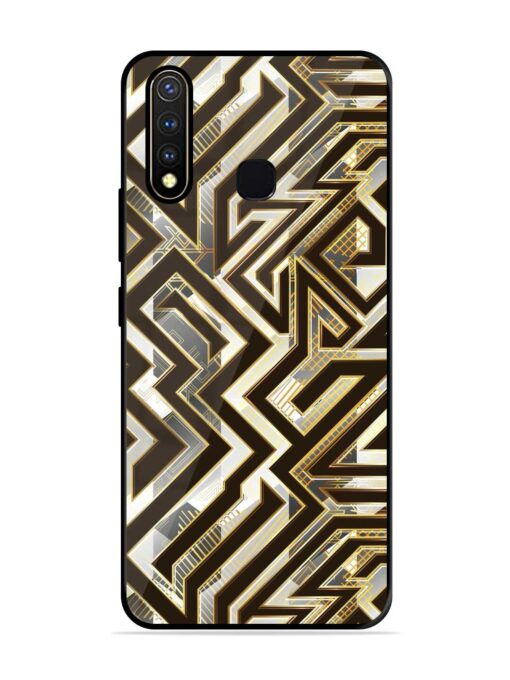 Technology Geometric Seamless Glossy Metal Phone Cover for Vivo Y19 Zapvi