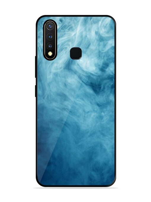 Blue Smoke Art Glossy Metal Phone Cover for Vivo Y19 Zapvi