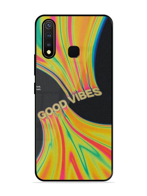 Good Vibes Glossy Metal Phone Cover for Vivo Y19 Zapvi