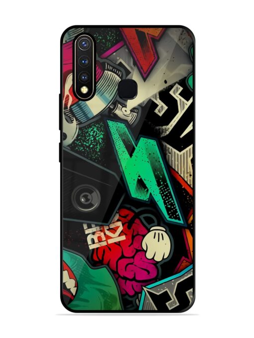 Graffiti Art Glossy Metal Phone Cover for Vivo Y19 Zapvi