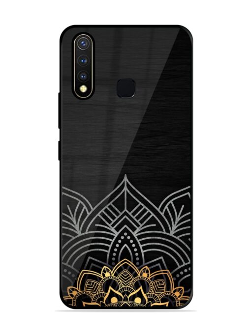 Decorative Golden Pattern Glossy Metal Phone Cover for Vivo Y19 Zapvi