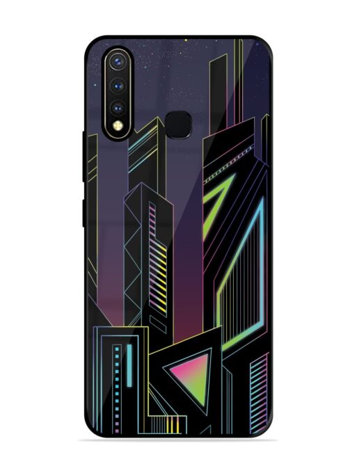 Neon Dreamscape Glossy Metal Phone Cover for Vivo Y19 Zapvi