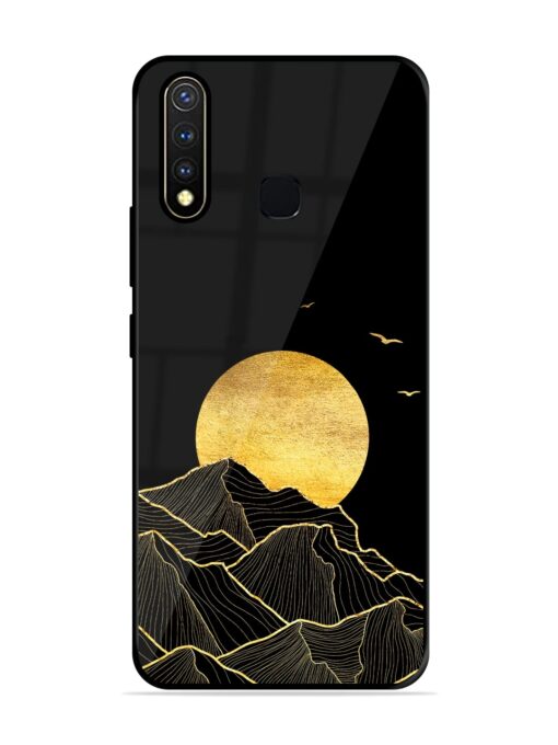 Golden Sunrise Glossy Metal Phone Cover for Vivo Y19 Zapvi