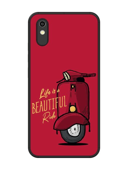 Life Is Beautiful Rides Glossy Metal Phone Cover for Vivo Y1S Zapvi