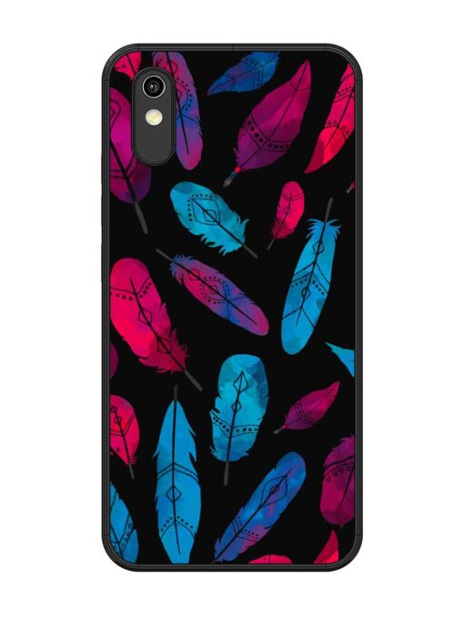 Feather Art Glossy Metal Phone Cover for Vivo Y1S Zapvi