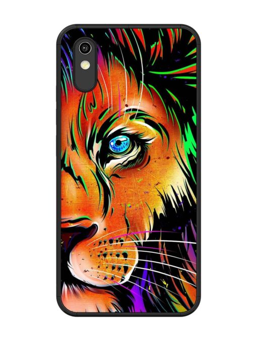 Colorful Lion Design Glossy Metal TPU Phone Cover for Vivo Y1S Zapvi